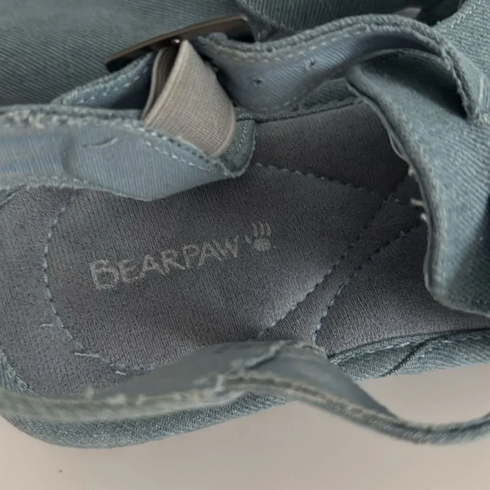 BEAR PAW Ascend Denim Blue Sandals EUC